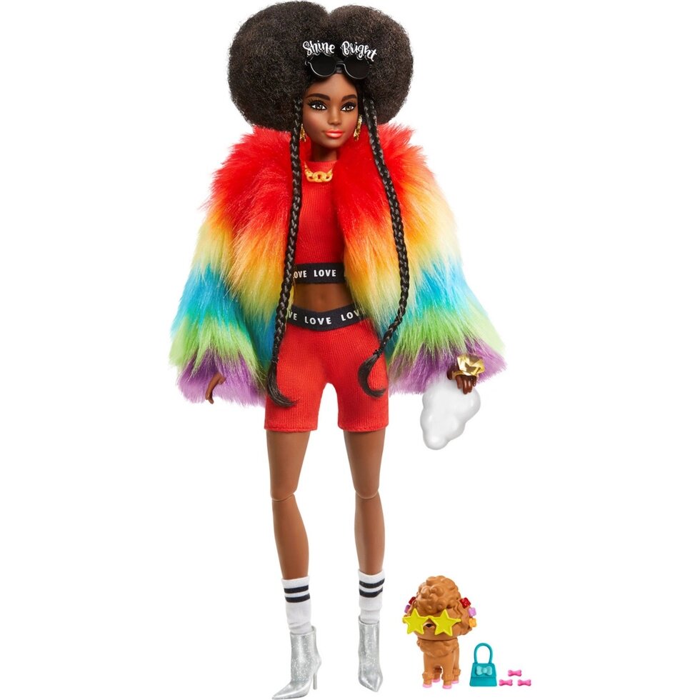 Кукла Barbie Экстра в радужном пальто GVR04 от компании Интернет-магазин "Timatoma" - фото 1