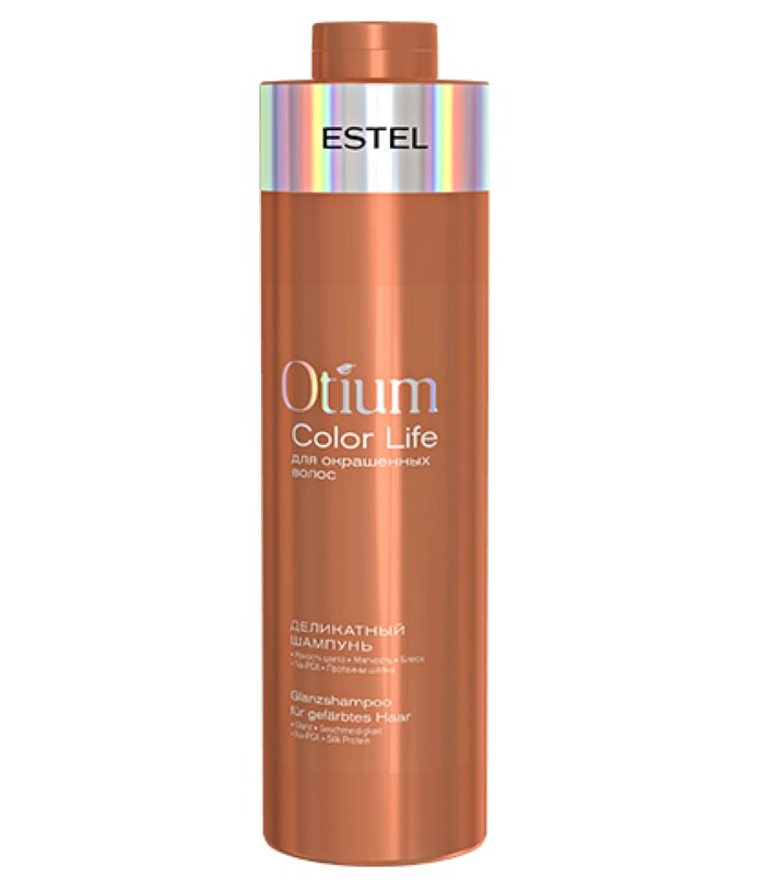 Деликатный шампунь для окрашенных волос OTIUM COLOR LIFE Estel Professional 1000 мл от компании Профессиональный парикмахерский магазин "Штучка" - фото 1