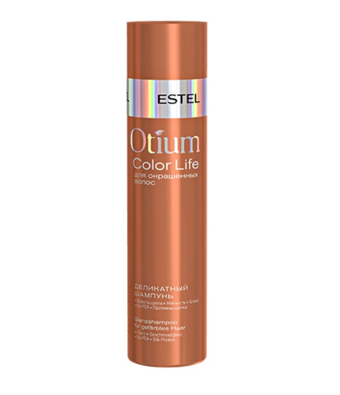 Деликатный шампунь для окрашенных волос OTIUM COLOR LIFE Estel Professional 250 мл от компании Профессиональный парикмахерский магазин "Штучка" - фото 1