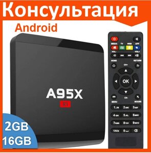 Смарт ТВ приставка A95X R1 S905W 2G + 16G TV Box андроид