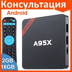 Смарт ТВ приставка A95X S905W 2G + 16G TV Box андроид