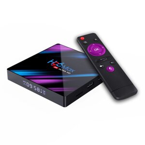 Смарт ТВ приставка H96 MAX RK3318 4G + 32G UltraHD сирень TV Box андроид