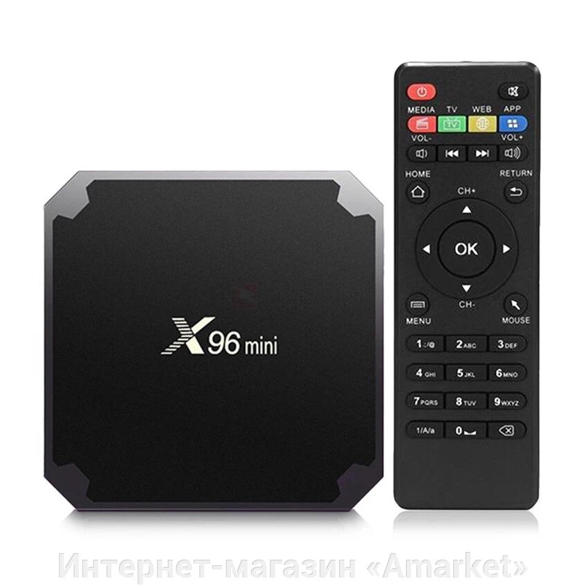 Смарт ТВ приставка X96 Mini S905W 1G + 8G андроид TV Box ##от компании## Интернет-магазин «Amarket» - ##фото## 1