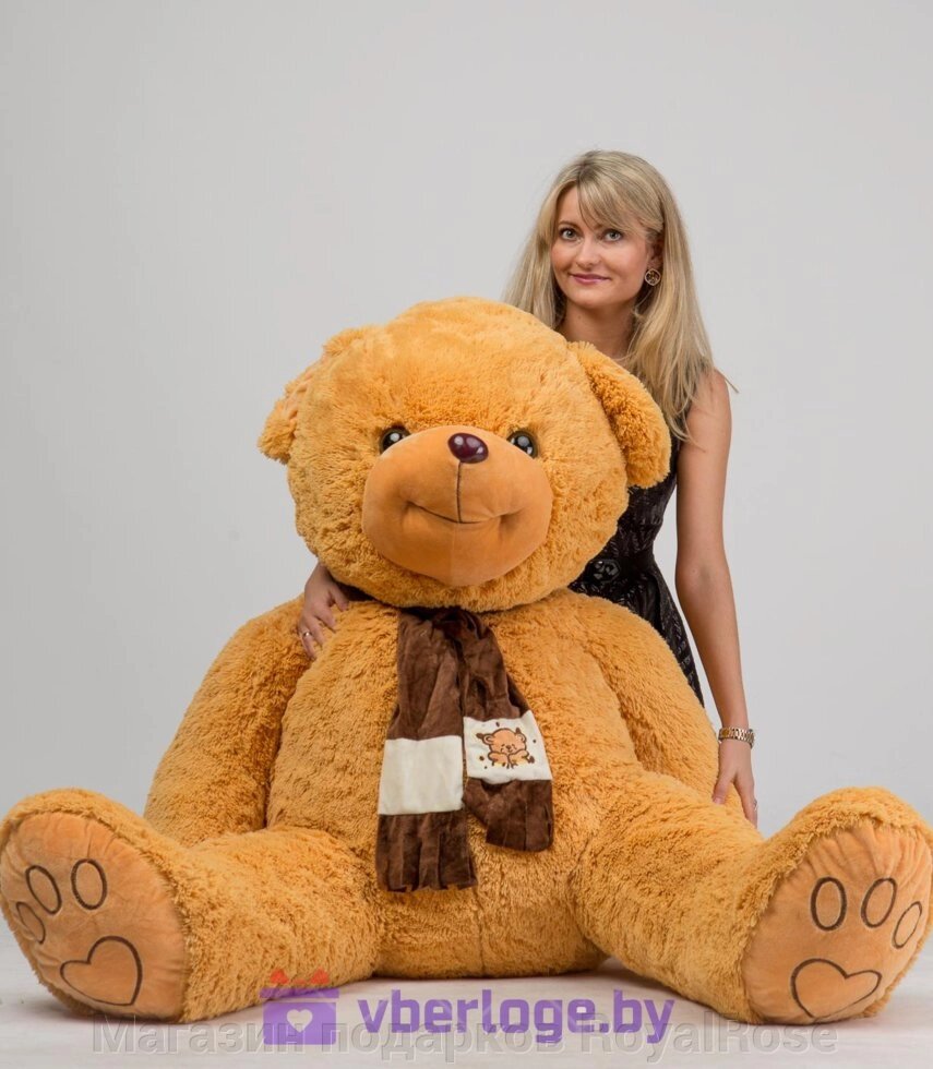 Большой медведь Доминик 170 см Коричневый от компании Магазин подарков RoyalRose - фото 1