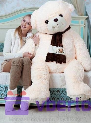 Большой медведь Доминик 170 см Кремовый от компании Магазин подарков RoyalRose - фото 1
