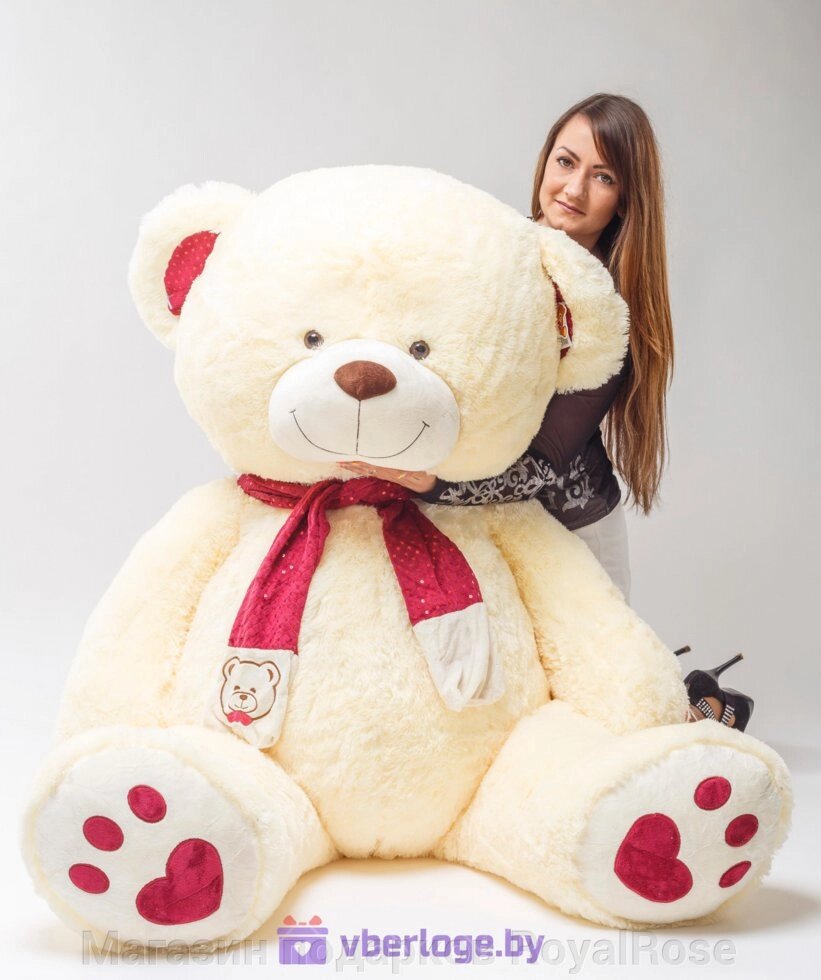 Большой медведь My Love 200 см Нежно-кремовый от компании Магазин подарков RoyalRose - фото 1