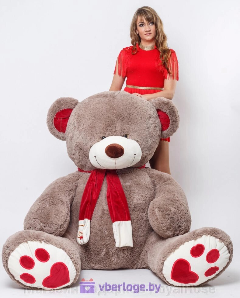 Большой медведь My Love 230 см Бурый от компании Магазин подарков RoyalRose - фото 1