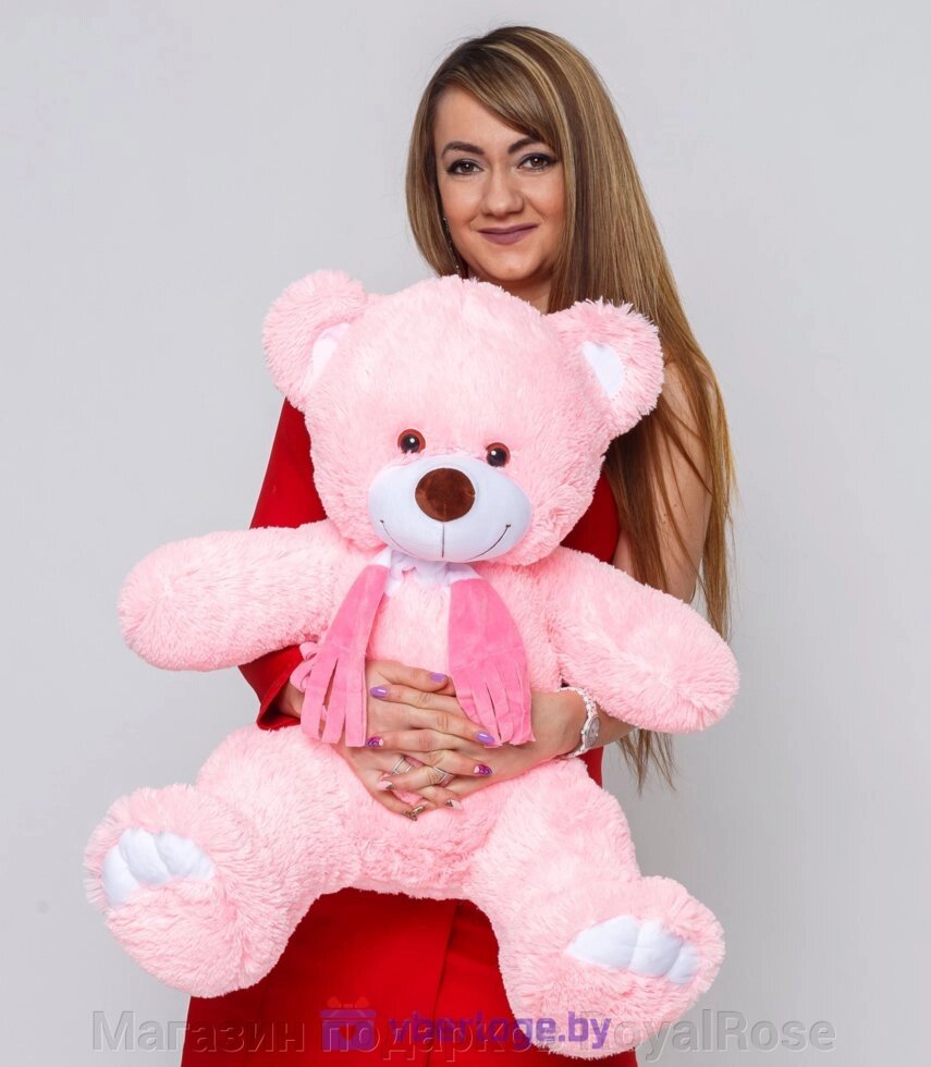 Медвежонок Оскар 85 см Розовый от компании Магазин подарков RoyalRose - фото 1