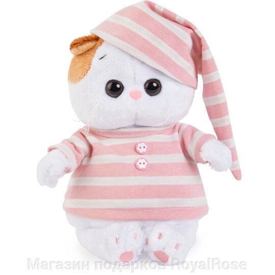 Мягкая игрушка "Кошечка Ли-Ли Baby" в полосатой пижамке от компании Магазин подарков RoyalRose - фото 1