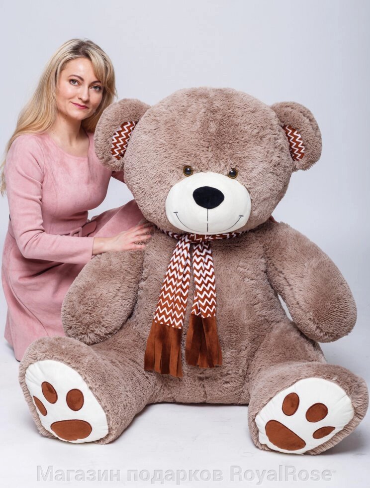 Плюшевый медведь Макс 170 см Бурый от компании Магазин подарков RoyalRose - фото 1