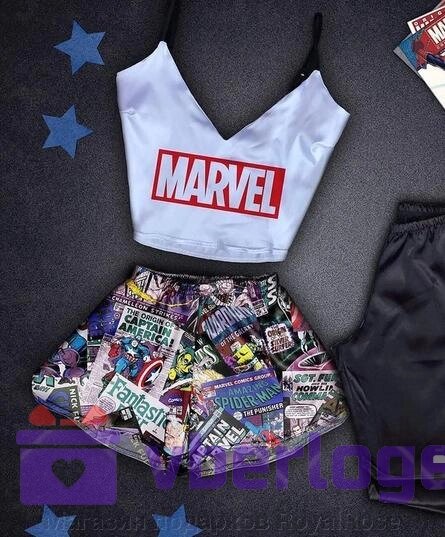 Шелковая пижама Marvel от компании Магазин подарков RoyalRose - фото 1