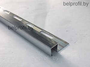 П-образный уголок для плитки 12 мм серебро глянец 270см