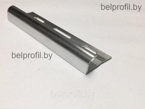 Полукруглый уголок для плитки 10 мм, цвет серебро глянец браш, 270 см