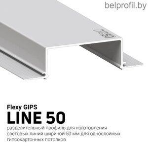 Разделительный профиль для световых линий Belprofil line ширина 50мм, 2,0м