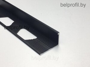 Уголок для плитки L-образный 10 мм, цвет черный матовый 270 см