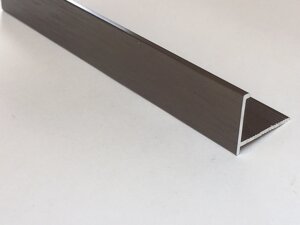 Уголок для плитки L-образный из алюминия с упором 10мм бронза браш 270 см