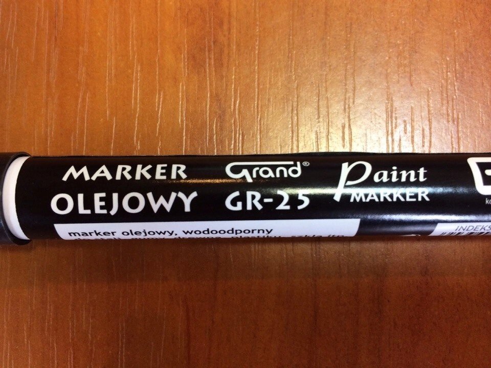 Маркер по металлу GR-25(черный), Grand от компании Сварочные материалы по оптовым ценам | СВАРКА-ОПТ.БЕЛ - фото 1