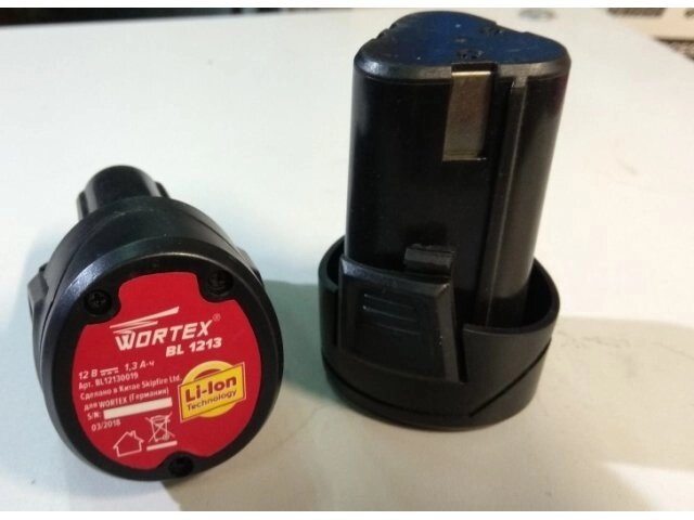 Аккумулятор для гравера  WORTEX BL1213 (12, В, 1,3А/ч, Li-ion) для MG1213ELi от компании ИП Сацук В. И. - фото 1