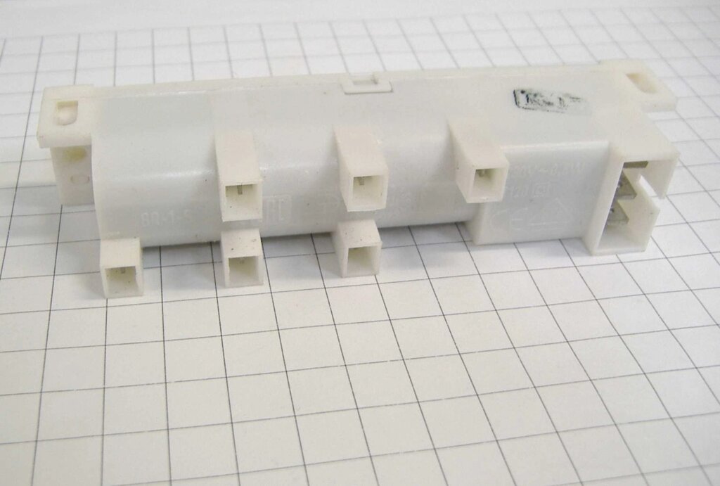Блок электророзжига BR-1-5 (одноразрядный) 6-и канальный для плит "GEFEST" (127*24*37мм) от компании ИП Сацук В. И. - фото 1