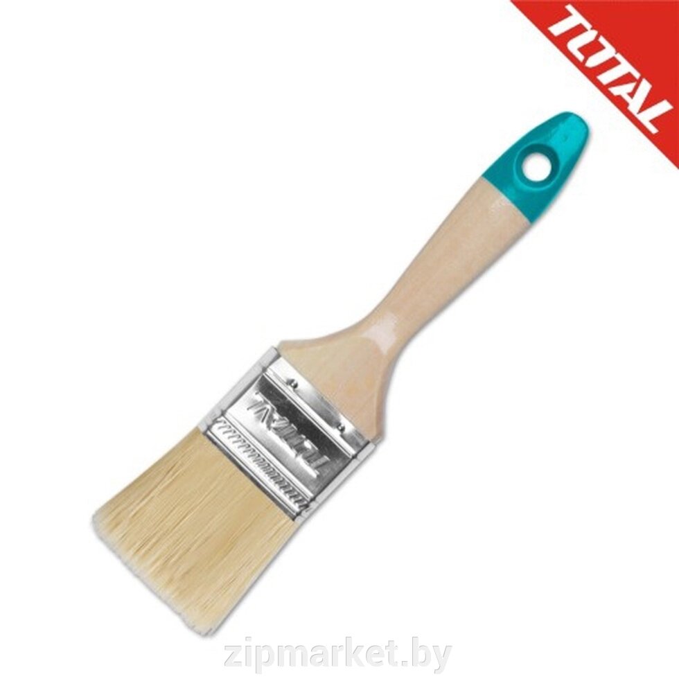 Кисть 1.5"(38mm), ширина- 13.5 мм, деревянная TOTAL от компании ИП Сацук В. И. - фото 1