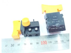 Выключатель (кнопка) для шлифмашины вибрационной Фиолент МПШ 2,3,4 (SRC-2115-DDB3B-01R) (5091675И)[5091668И], оригинал.