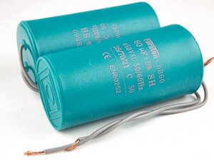 Конденсатор 60мкф 450VAC 5% (50Х100) 50Hz (60Hz) CBB60-K гибк. выв. пусковой TITAN