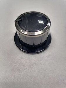 Ручка (регулятор) газового крана черная с воротником, для газовой плиты Gefest 6300.04.0.000-13