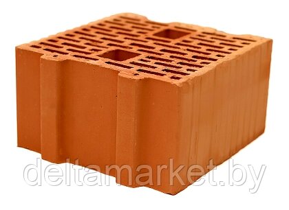 Блок керамический поризованный пустотелый М125 F75 250х250х219 от компании Торговый дом «ДЕЛЬТА» - фото 1