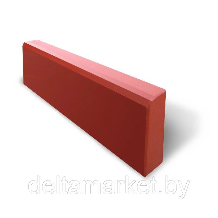 Борт тротуарный 1000х210х70 красный от компании Торговый дом «ДЕЛЬТА» - фото 1