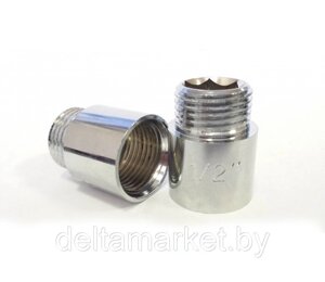 Удлинитель 1/2"ВРx1/2"НР (L= 25мм) хром, пара