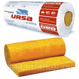 Плиты теплоизоляционные URSA TERRA 34 PN (6)-1250-600-100