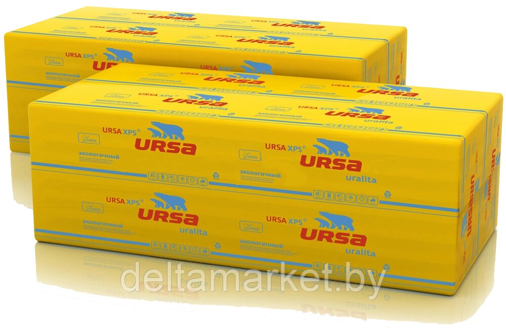 Плита теплоизоляционная URSA XPS N-III- G4-L-1250х600х30 от компании Торговый дом «ДЕЛЬТА» - фото 1