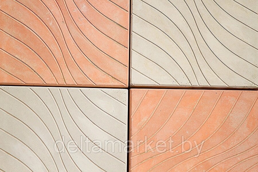 Плитка "волна" 300х300х30 коричневая от компании Торговый дом «ДЕЛЬТА» - фото 1