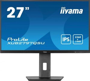 27" Монитор iiyama prolite XUB2797QSU-B1, 2560x1440, IPS, 100гц, 1хhdmi, 1хdp, черный