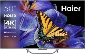 50" Телевизор HAIER smart TV S4, QLED, 4K ultra HD, серый, смарт тв, android TV