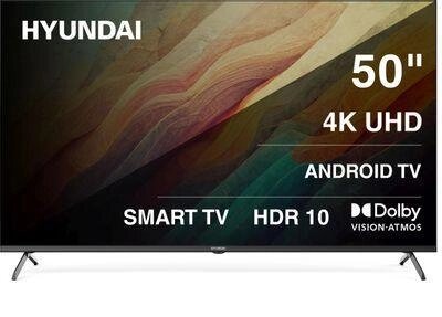 50" Телевизор Hyundai H-LED50BU7009, 4K Ultra HD, черный, СМАРТ ТВ, Android TV от компании 2255 by - онлайн гипермаркет - фото 1