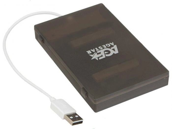 AgeStar SUBCP1 USB 2.0 SATA HDD/SSD Black от компании 2255 by - онлайн гипермаркет - фото 1