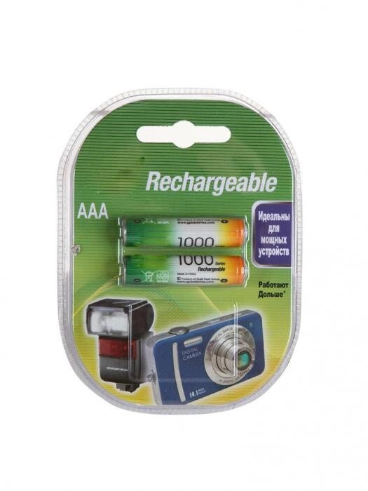 Аккумулятор AAA - GP R03 1000 mAh Ni-MH (2 штуки) 100AAAHC-2DECRC2 от компании 2255 by - онлайн гипермаркет - фото 1