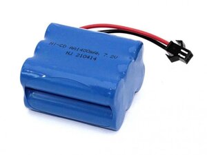 Аккумулятор для радиоуправляемых моделей игрушек батарея Ni-Cd 7.2V 1400mAh AA Row разъем SM 082374