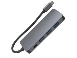 Аксессуар Адаптер Barn&Hollis Multiport Adapter USB Type-C 8 in 1 для MacBook Grey УТ000027055