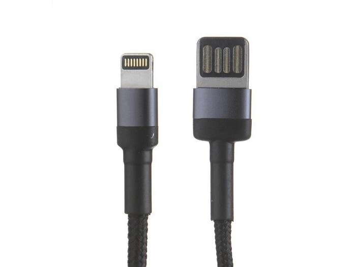 Аксессуар Baseus Cafule Cable USB - Lightning 2.4A 1m Grey-Black CALKLF-GG1 от компании 2255 by - онлайн гипермаркет - фото 1
