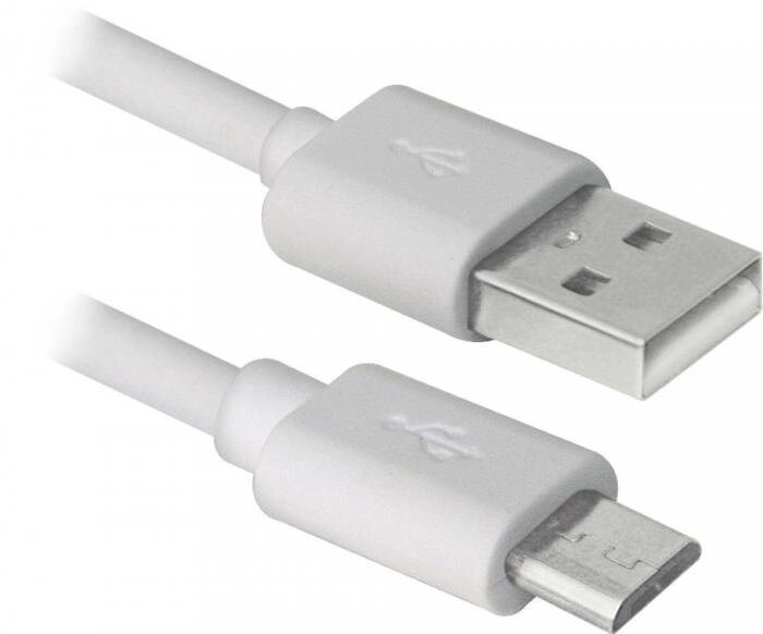 Аксессуар Defender USB AM - MicroUSB 3m USB08-10BH White 87468 от компании 2255 by - онлайн гипермаркет - фото 1