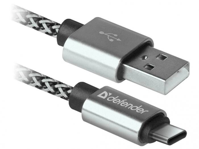 Аксессуар Defender USB09-03T Pro USB2.0 AM - Type-C 1.0m 2.1A White 87815 от компании 2255 by - онлайн гипермаркет - фото 1