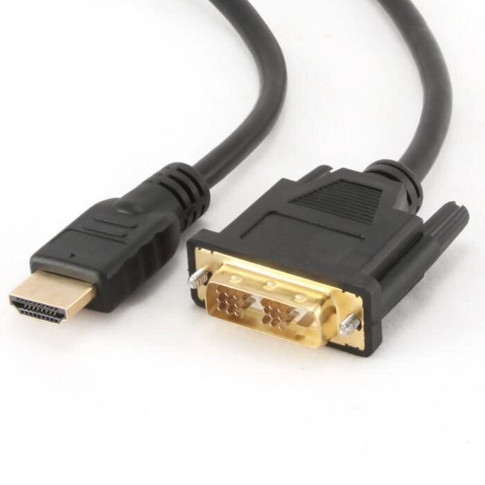 Аксессуар Gembird Cablexpert HDMI-DVI 19M/19M 1.8m Single Link Black CC-HDMI-DVI-6 от компании 2255 by - онлайн гипермаркет - фото 1