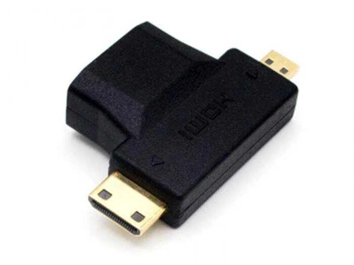 Аксессуар KS-is 2в1 HDMI F - Micro D HDMI/Mini C HDMI M KS-361 от компании 2255 by - онлайн гипермаркет - фото 1
