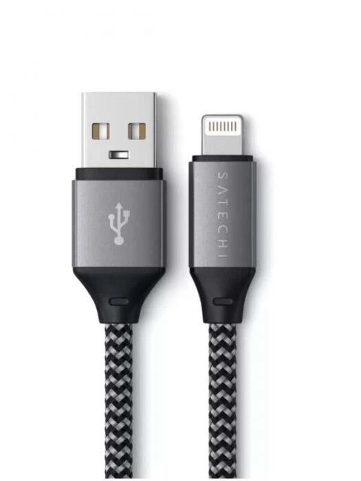 Аксессуар Satechi USB-A - Lightning MFI 0.25m Grey ST-TAL10M от компании 2255 by - онлайн гипермаркет - фото 1