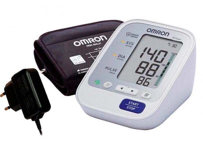 Автоматический тонометр на плечо Omron M3 Expert электронный с адаптером для измерения артериального давления от компании 2255 by - онлайн гипермаркет - фото 1