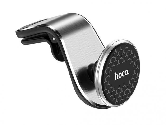 Автомобильный держатель для телефона в машину автомобиль Hoco CA59 Silver магнитный автодержатель в решетку от компании 2255 by - онлайн гипермаркет - фото 1