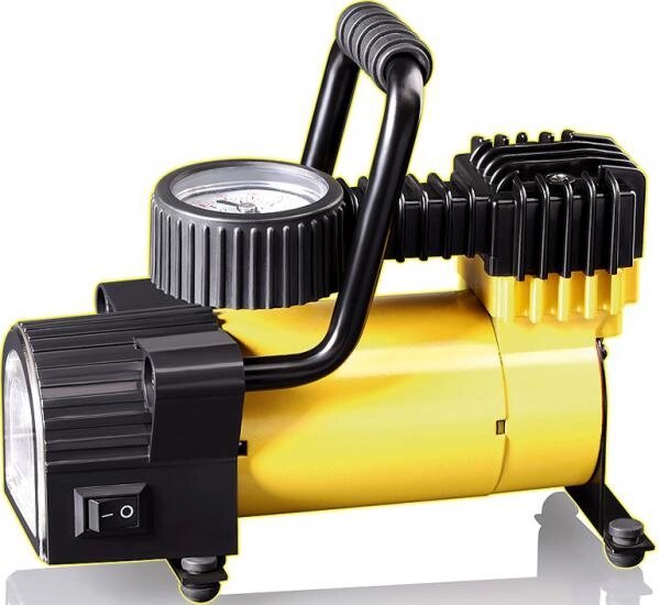 Автомобильный компрессор Качок Автокомпрессор с фонарем Насос электрический от прикуривателя для шин машины от компании 2255 by - онлайн гипермаркет - фото 1