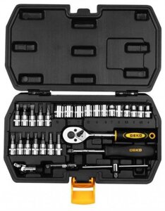 Автомобильный набор инструментов головок с трещоткой для авто ремонта автомобиля DEKO TZ29 в чемодане